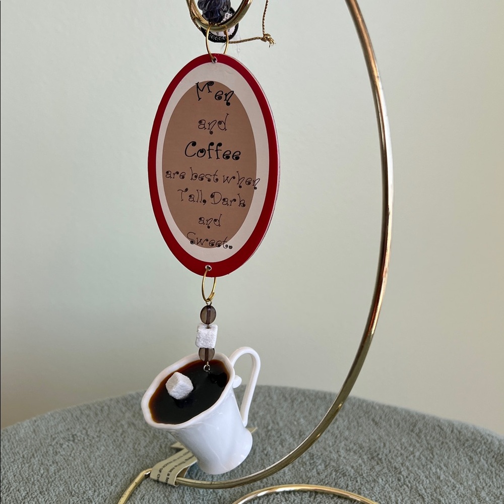Coffee Themed Ornament with Mug Charm - Picture 8 of 10